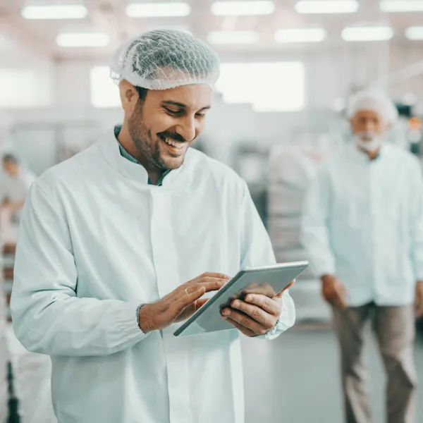 Travailleur cryogénie alimentaire